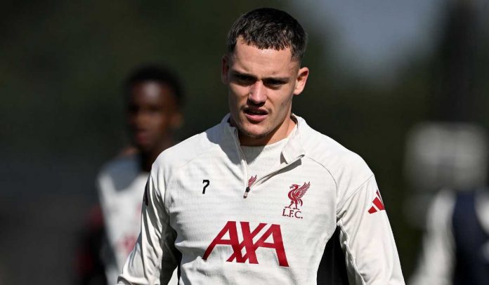 Florian Wirtz berlatih di sesi latihan Liverpool