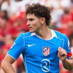 Gestur Julian Alvarez di laga Mallorca vs Atletico Madrid