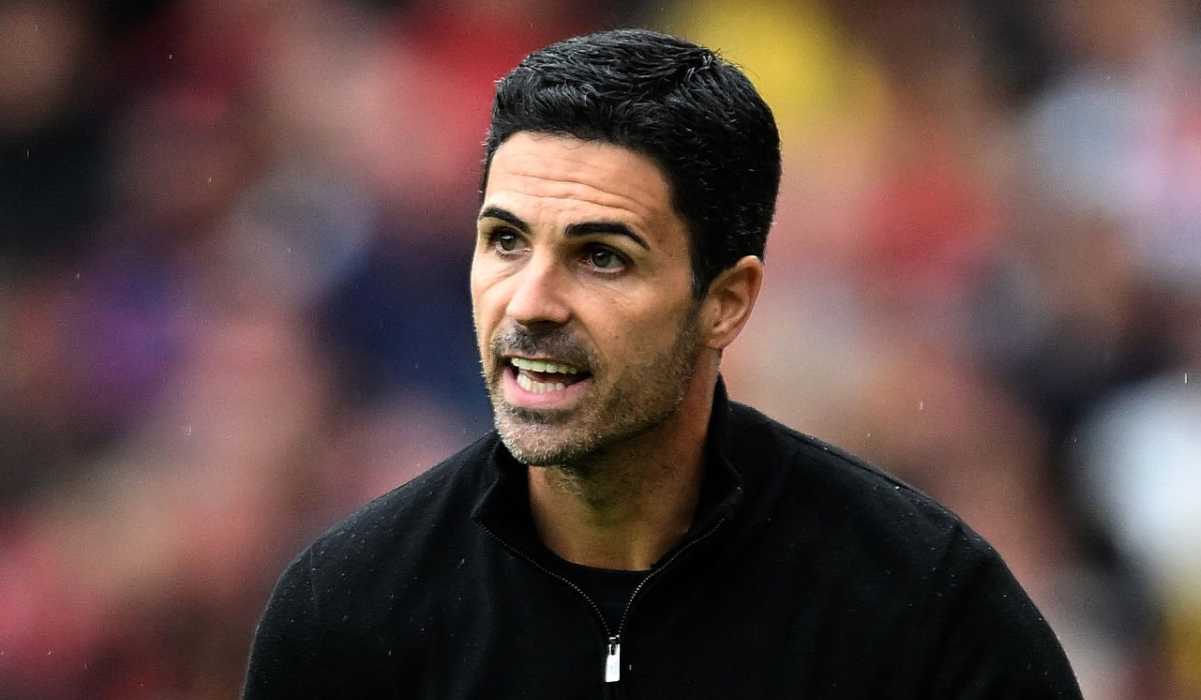 Gestur Mikel Arteta di laga Arsenal vs Nottingham Forest