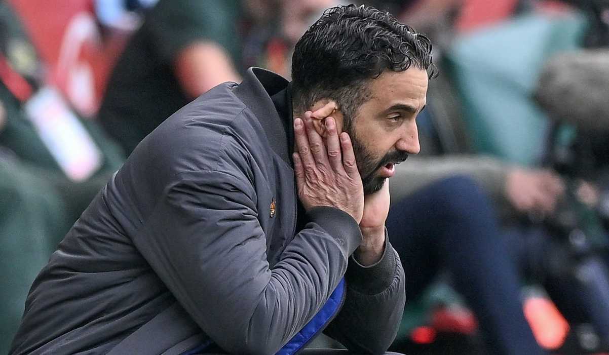 Gestur Ruben Amorim di laga Brentford v Manchester United