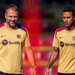 Hansi FLick dan Thiago Alcantara - Barcelona
