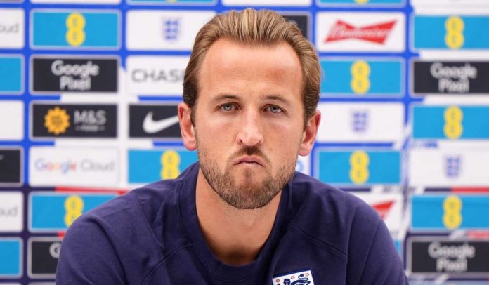 Harry Kane dalam konferensi pers timnas Inggris