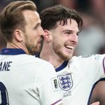 Harry Kane dan Declan Rice saat bersama di timnas Inggris