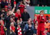 Hugo Ekitike menerima kartu merah usai selebrasi gol untuk Liverpool