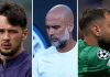 James Trafford, Pep Guardiola, Gianluigi Donnarumma - Manchester City