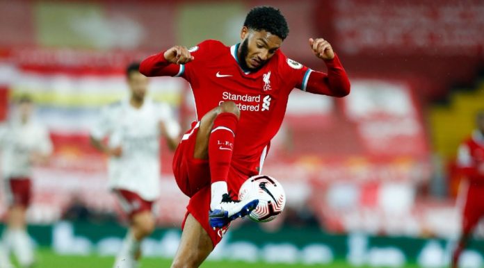 Joe Gomez pemain Liverpool Joe Gomez pemain Liverpool