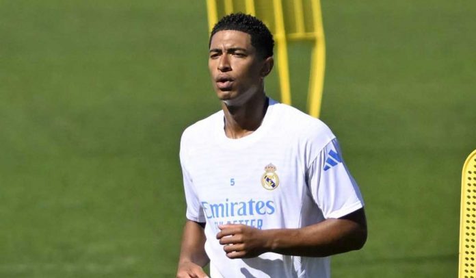 Jude Bellingham berlatih di sesi latihan Real Madrid