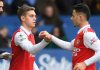 Leandro Trossard dan Gabriel Martinelli pemain Arsenal
