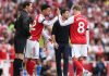 Martin Odegaard pemain Arsenal cedera saat melawan Nottingham Forest