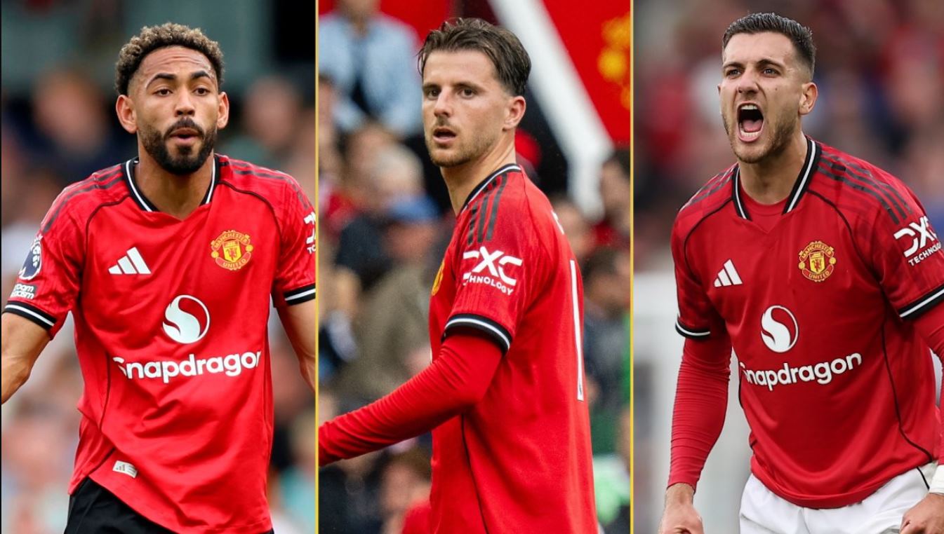 Matheus Cunha, Mason Mount, Diogo Dalot pemain Manchester United