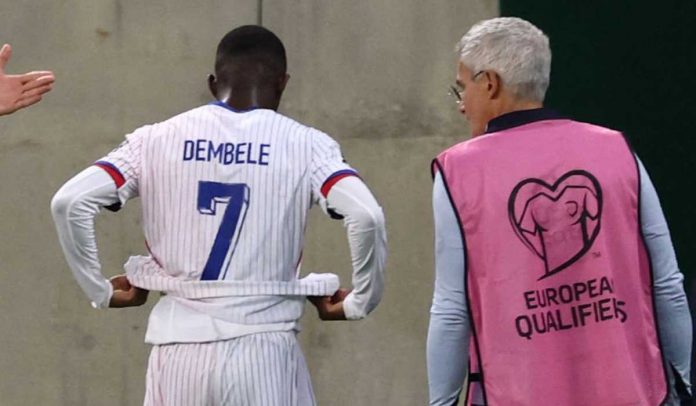 Ousmane Dembele meninggalkan lapangan karena cedera