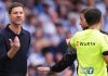 Pelatih Real Madrid Xabi Alonso memprotes wasit