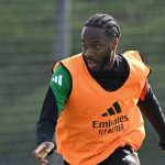 Raheem Sterling saat sedang berlatih di tim Arsenal