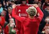 Selebrasi Hugo Ekitike di laga Liverpool vs Southampton