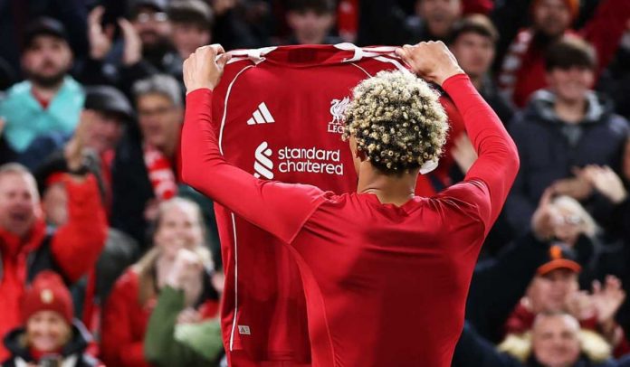Selebrasi Hugo Ekitike di laga Liverpool vs Southampton