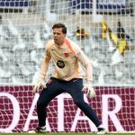 Szczesny dalam Sebuah Sesi Latihan Barcelona