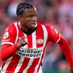 Tyrell Malacia di laga PSV v Heracles Almelo