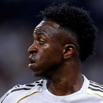 Vinicius Junior di laga Real Madrid vs Marseille