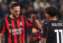 Adrien Rabiot dan Christian Pulisic di laga Juventus vs AC Milan