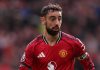 Aksi Bruno Fernandes di laga Manchester United vs Sunderland