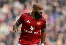 Aksi Bryan Mbeumo di laga Manchester United vs Sunderland