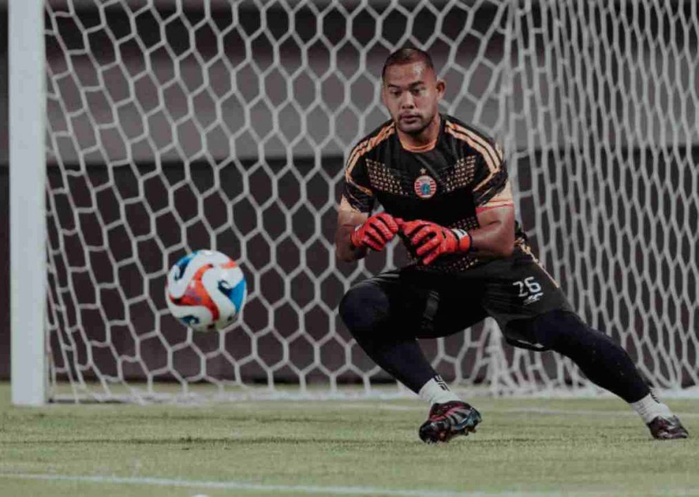 Andritany di sesi latihan sebelum laga Madura United vs Persija