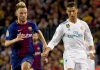 Cristiano Ronaldo berduel dengan Ivan Rakitic di laga Barcelona vs Real Madrid pada 2016