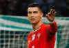 Cristiano Ronaldo usai mencetak gol di laga Portugal vs Hungaria