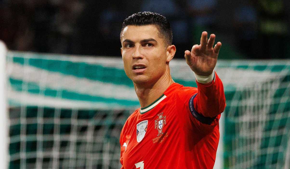 Cristiano Ronaldo usai mencetak gol di laga Portugal vs Hungaria Cristiano Ronaldo usai mencetak gol di laga Portugal vs Hungaria