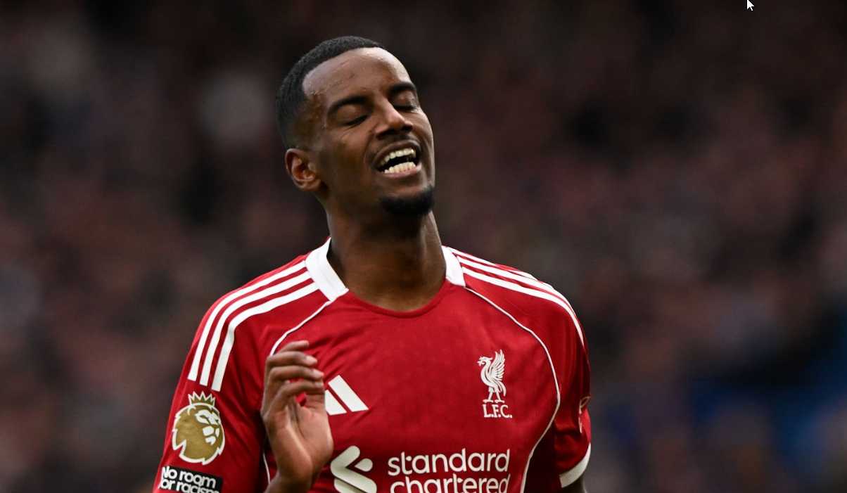 Ekspresi Alexander Isak di laga Chelsea vs Liverpool
