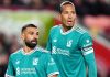 Ekspresi Virgil van Dijk dan Mohamed Salah di laga Brentford vs Liverpool