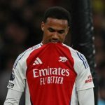 Gabriel Magalhaes pemain Arsenal terancam absen saat lawan Crystal Palace