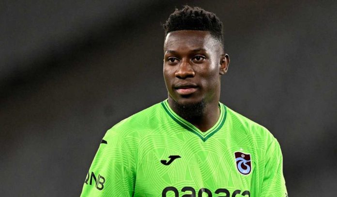 Gestur Andre Onana di laga Fatih Karagumruk v Trabzonspor