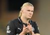 Gestur Erling Haaland di laga Monaco vs Manchester City