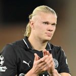 Gestur Erling Haaland di laga Monaco vs Manchester City
