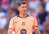 Gestur Robert Lewandowski di laga Sevilla vs Barcelona