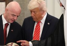 Gianni Infantino Presiden FIFA dan Donald Trump Presiden Amerika Serikat