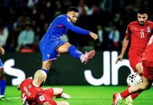 Gol Kylian Mbappe ke gawang Azerbaijan