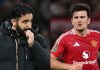 Harry Maguire dan Ruben Amorim pelatih Manchester United