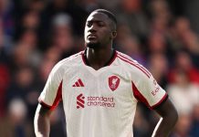 Ibrahima Konate di laga Crystal Palace vs Liverpool