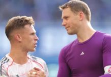 Joshua Kimmich dan Manuel Neuer Usai Sebuah Laga yang Dilakoni Bayern Munchen