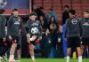 Julian Alvarez dalam sebuah sesi pemanasan Atletico Madrid