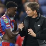 Marc Guehi dan Oliver Glasner pelatih Crystal Palace