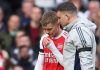 Martin Odegaard mengalami cedera di laga Arsenal vs West Ham
