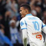 Mason Greenwood merayakan gol untuk Marseille