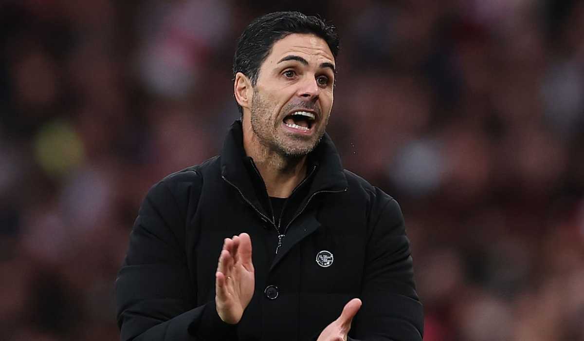 Mikel Arteta di laga Arsenal vs Crystal Palace Mikel Arteta di laga Arsenal vs Crystal Palace