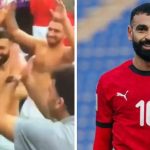 Mohamed Salah merayakan lolosnya Timnas Mesir ke Piala Dunia 2026
