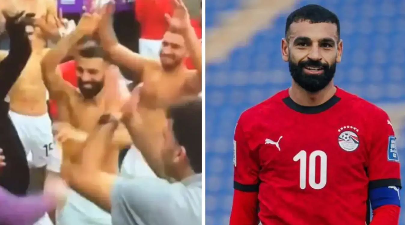 Mohamed Salah merayakan lolosnya Timnas Mesir ke Piala Dunia 2026 Mohamed Salah merayakan lolosnya Timnas Mesir ke Piala Dunia 2026