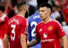 Noussair Mazraoui dan Lisandro Martínez pemain Manchester United