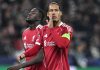 Reaksi Virgil van Dijk di laga Liverpool kontra Frankfurt